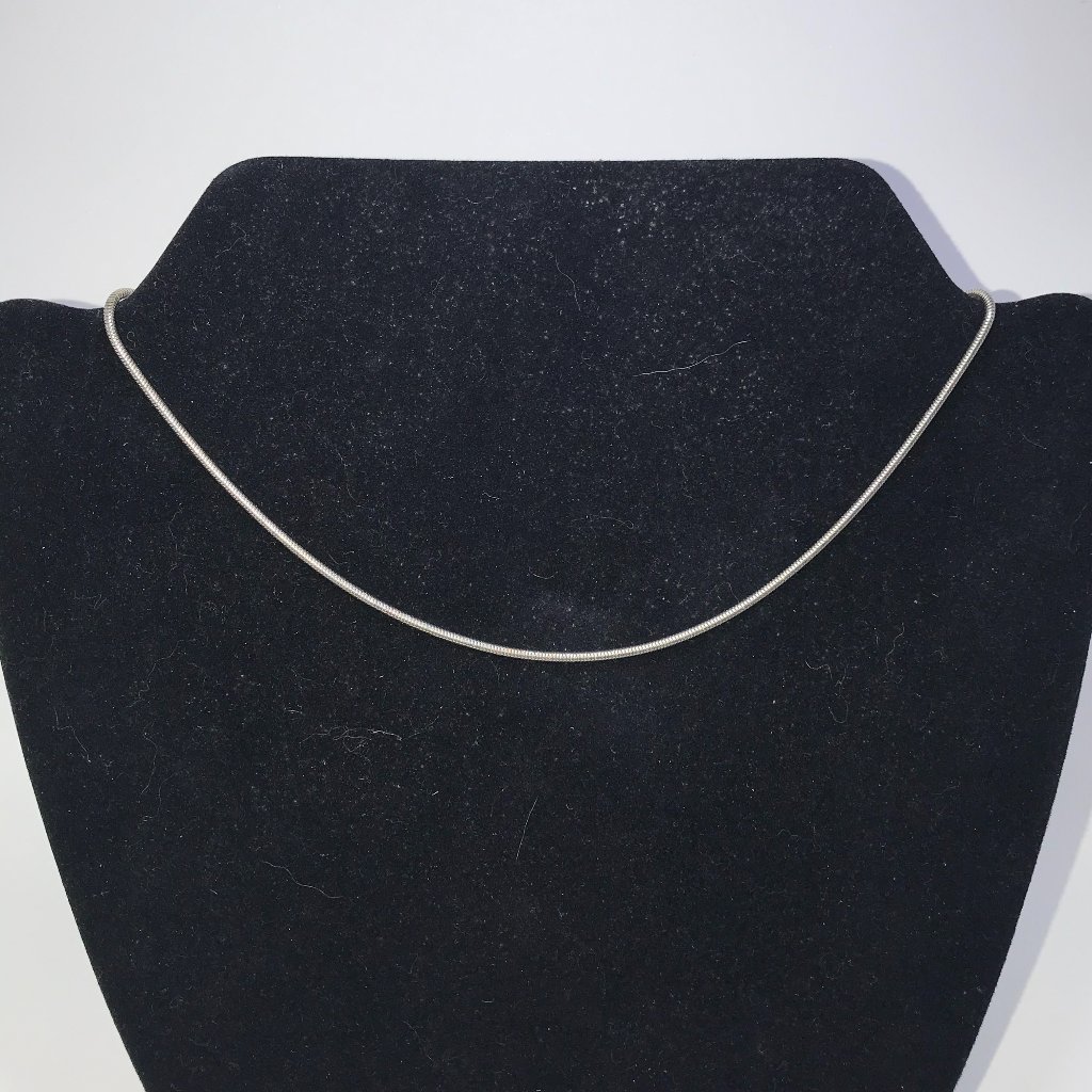 17 2mm Pewter Snake Chain Necklace 11$